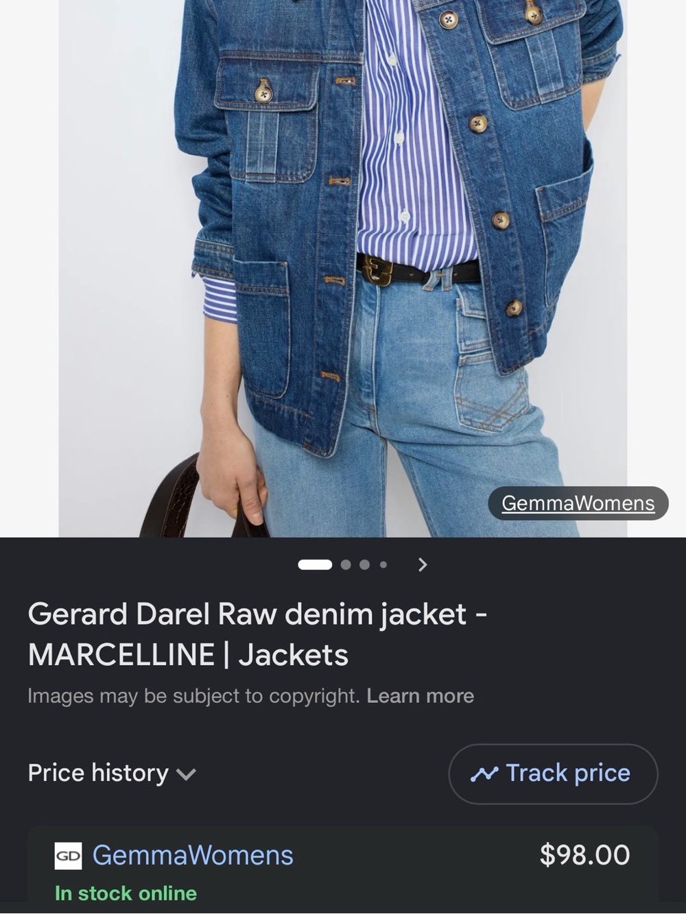 Gerard Darel Blue Denim Utility Jacket